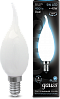 Лампа Gauss Filament Свеча на ветру 5W 450lm 4100К Е14 milky LED 1/10/50