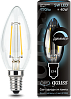 Лампа Gauss Filament Свеча 5W 450lm 4100К Е14 диммируемая LED 1/10/50