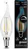Лампа Gauss Filament Свеча на ветру 5W 450lm 4100К Е14 диммируемая LED 1/10/50