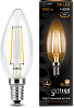 Лампа Gauss Filament Свеча 7W 550lm 2700К Е14 LED 1/10/50