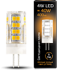 Лампа Gauss G4 AC185-265V 4W 400lm 2700K керамика LED 1/10/200