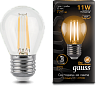 Лампа Gauss LED Filament Шар E27 11W 720lm 2700K 1/10/50