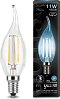 Лампа Gauss Filament Свеча на ветру 11W 830lm 4100К Е14 LED 1/10/50
