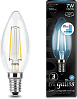 Лампа Gauss Filament Свеча 7W 580lm 4100К Е14 шаг. диммирование LED 1/10/50