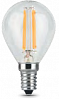 Лампа Gauss Filament Шар 5W 420lm 2700К Е14 LED 1/10/50