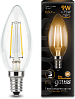 Лампа Gauss Filament Свеча 9W 680lm 2700К Е14 LED 1/10/50