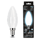 Лампа Gauss Filament Свеча 9W 610lm 4100К Е14 milky LED 1/10/50