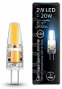 Лампа Gauss G4 AC220-240V 2W 200lm 4100K силикон LED 1/10/200